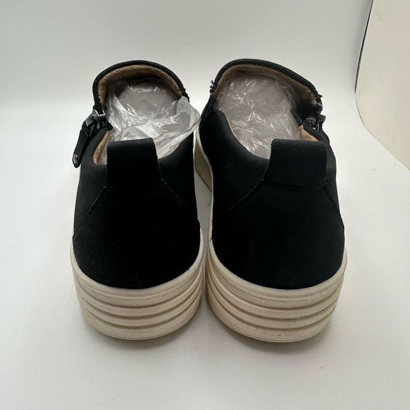 CUSHIONAIRE Women's Casual Zipper Slip on with +Memory Foam 7 BLACK - Picture 4 of 7